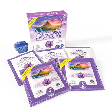 Volcano Spa: 6 Step Pedicure Kit - Lavender Eruption
