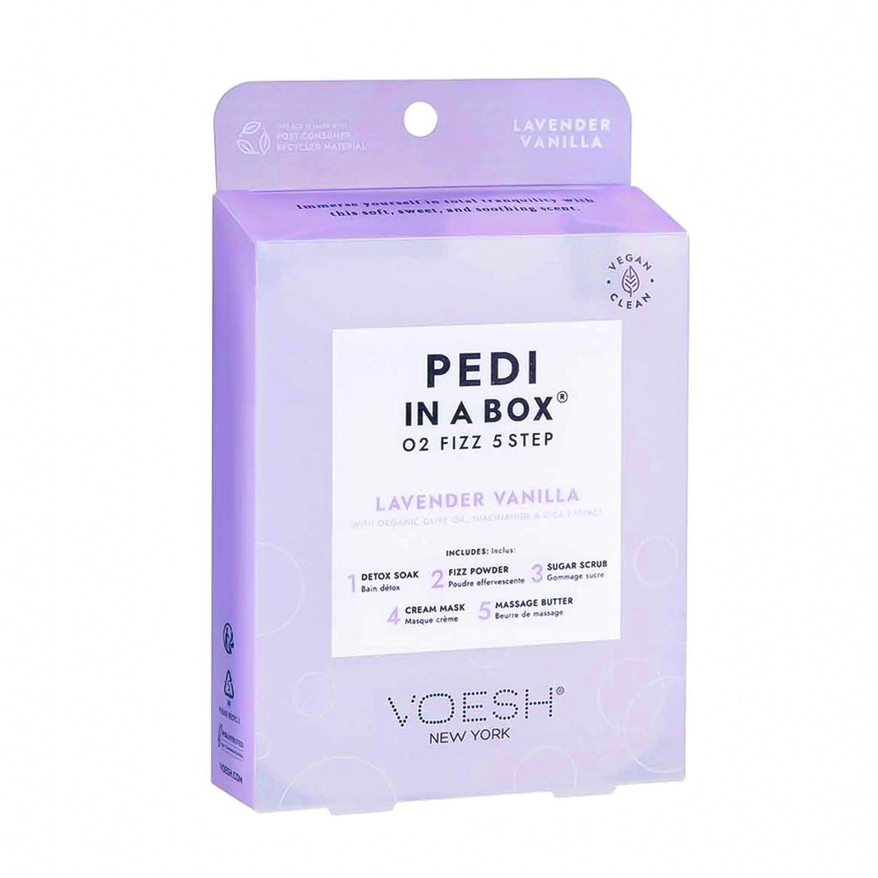 VOESH Pedi In A Box: O2 Fizz 5 Step - Lavender Vanilla