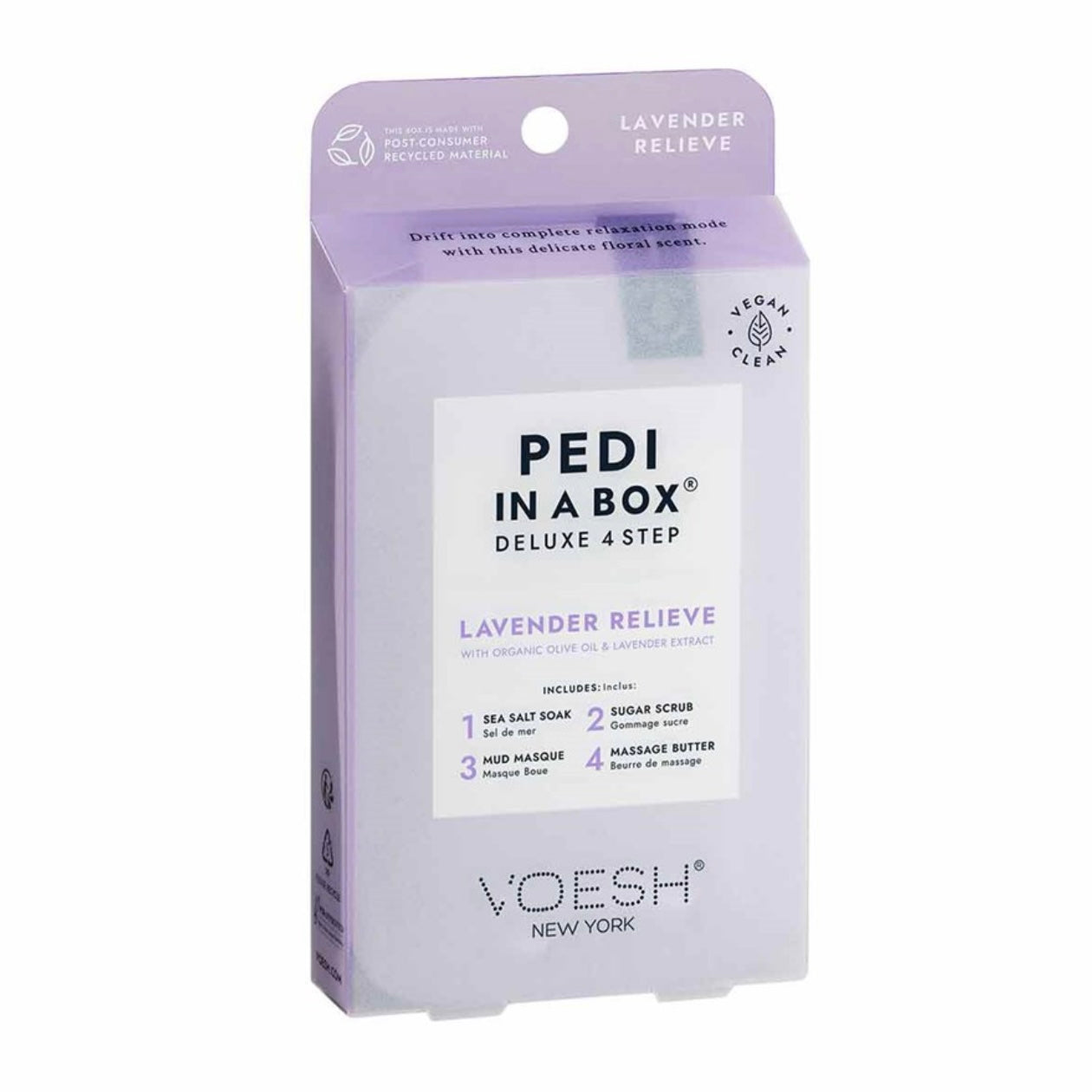 VOESH Pedi In A Box: Deluxe 4 Step - Lavender Relieve