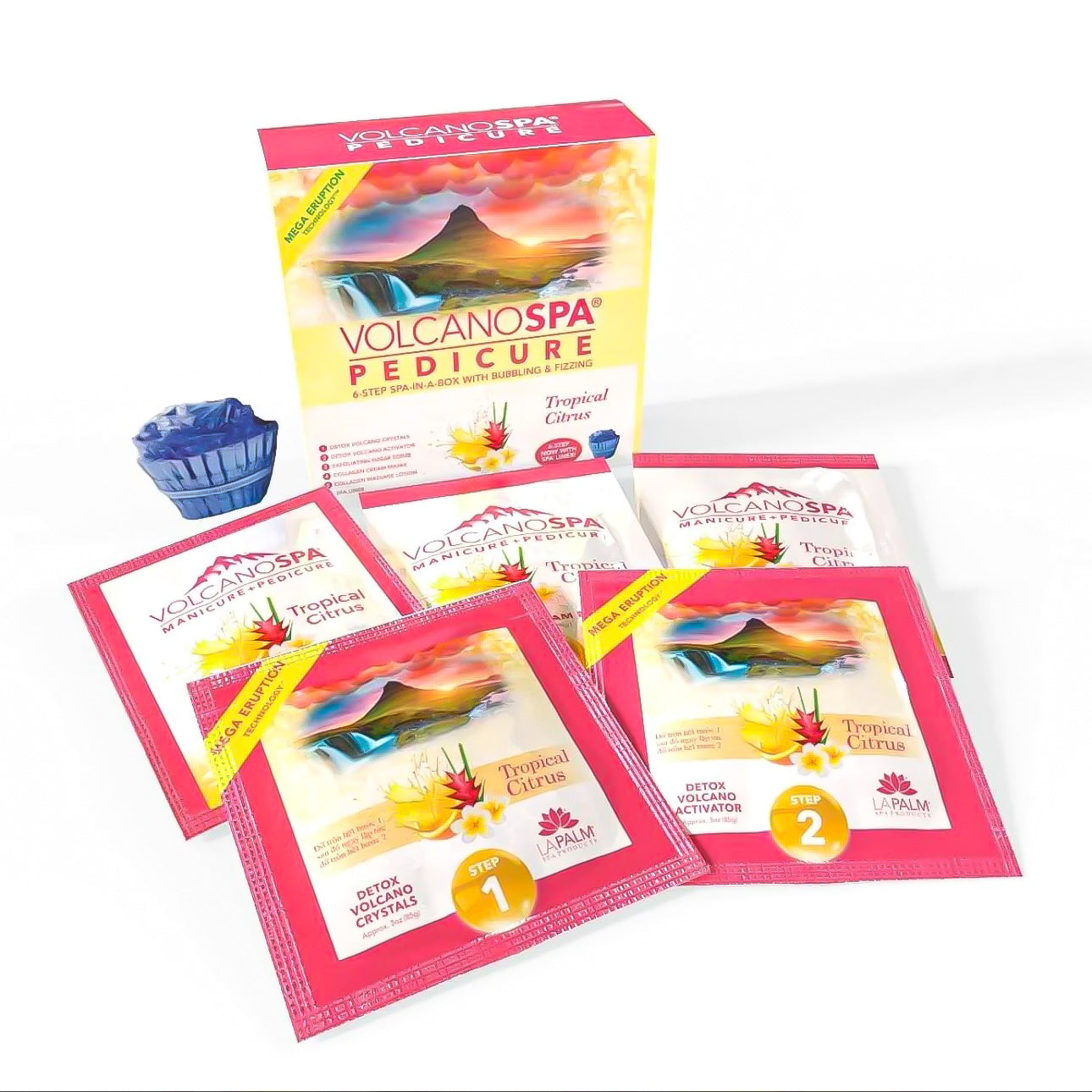 Volcano Spa: 6 Step Pedicure Kit - Tropical Citrus