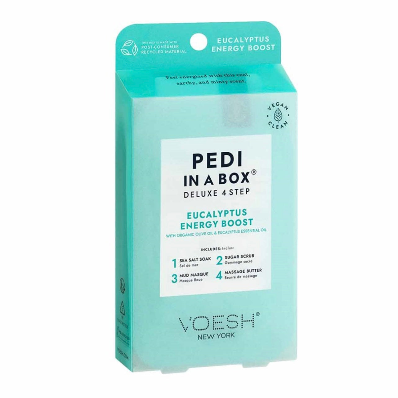 VOESH Pedi In A Box: Deluxe 4 Step - Eucalyptus Energy Boost