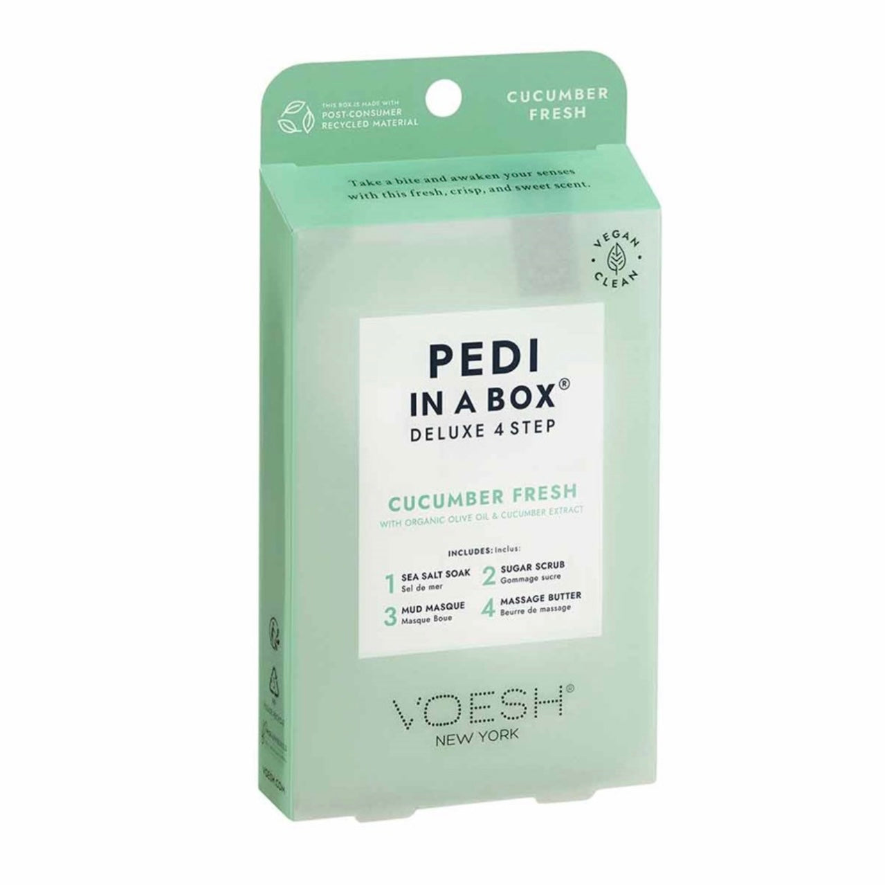 VOESH Pedi In A Box: Deluxe 4 Step - Cucumber Fresh