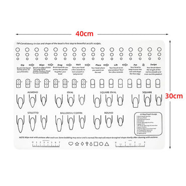 Silicone Acrylic Nail Practice Training Mat
