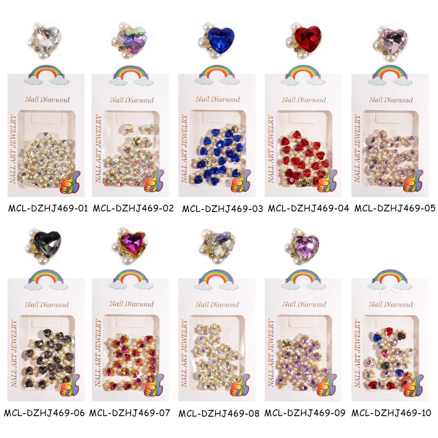 Heart Nail Charm 20pcs #2