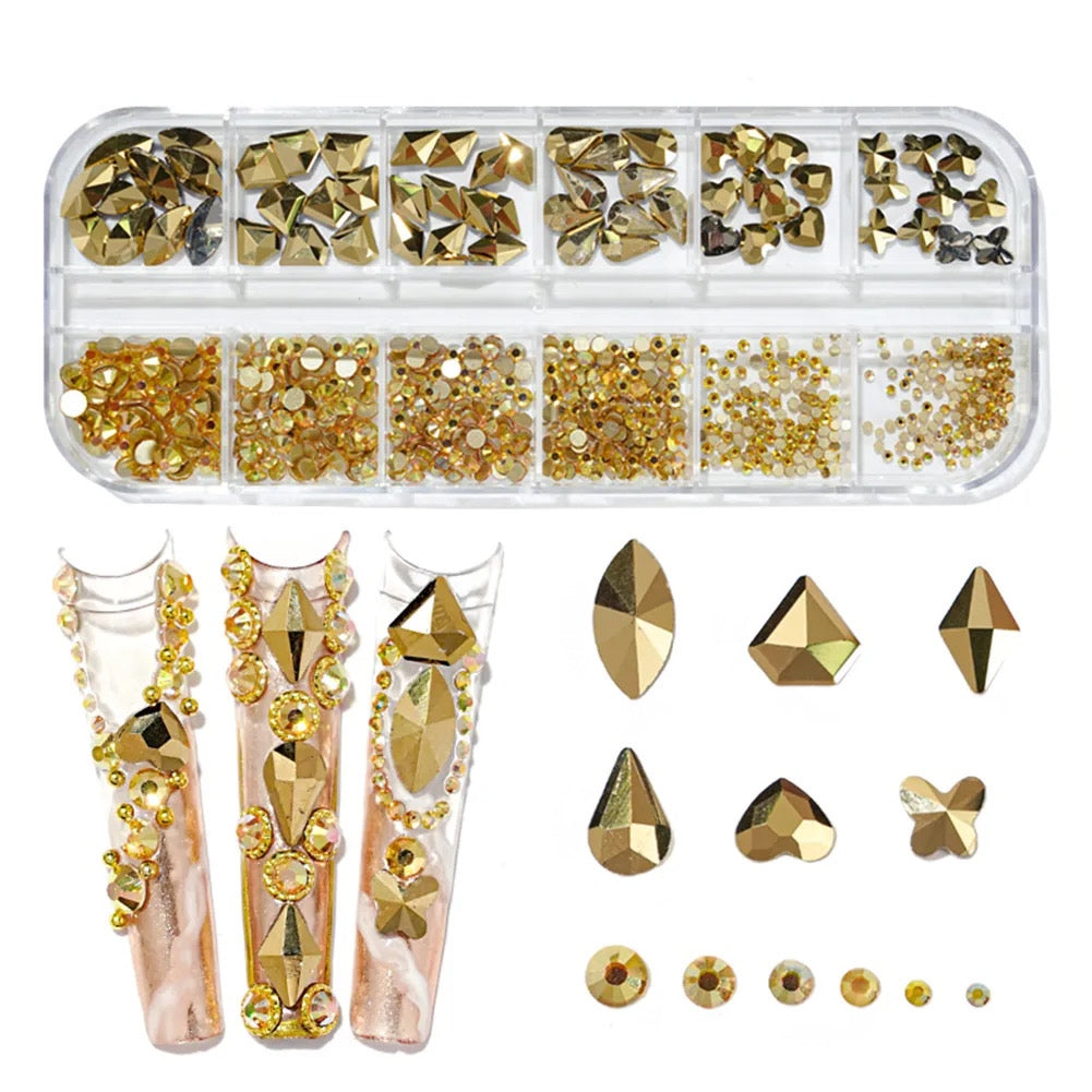 Rhinestone Small Case #5 (Gold)