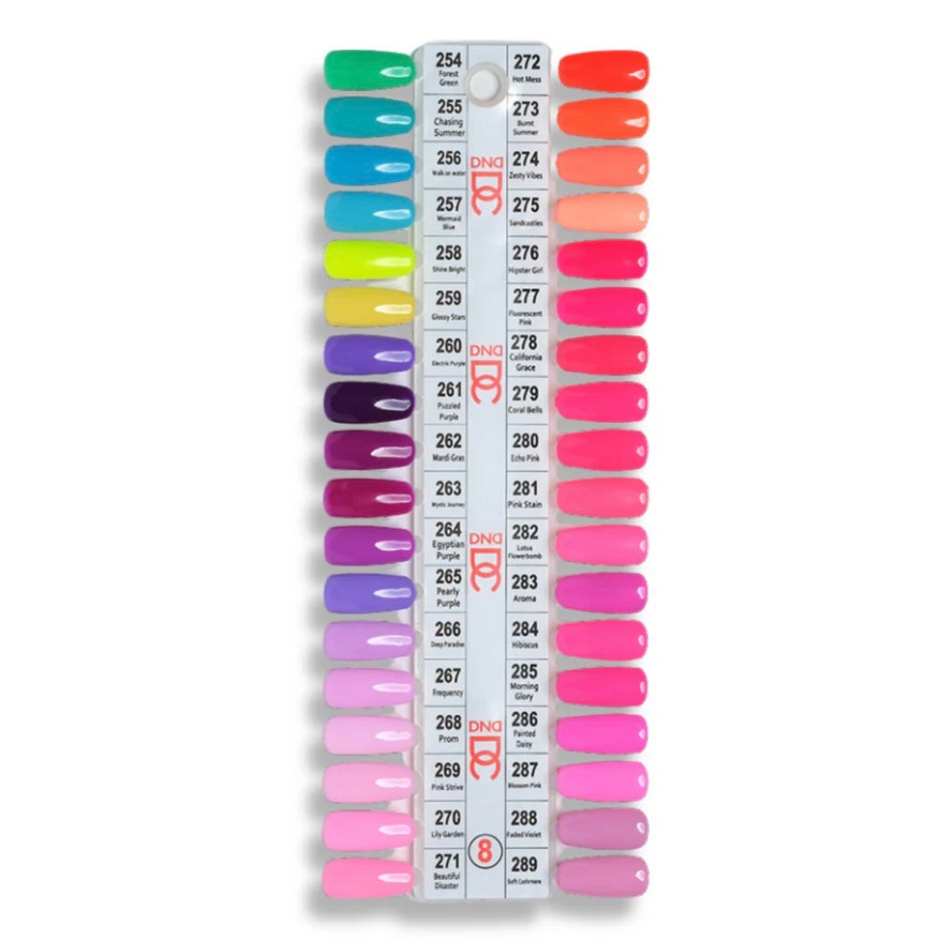 Dnw Color DND DC Color Swatch #8 (254 - 289) – Religion Nail Supply