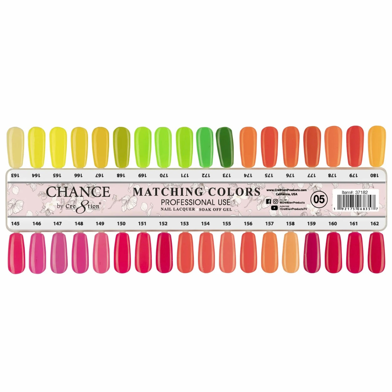 Cre8tion Chance Gel / Lacquer Duo Colors Set #5 (It's Summer Time) # 145 - 180