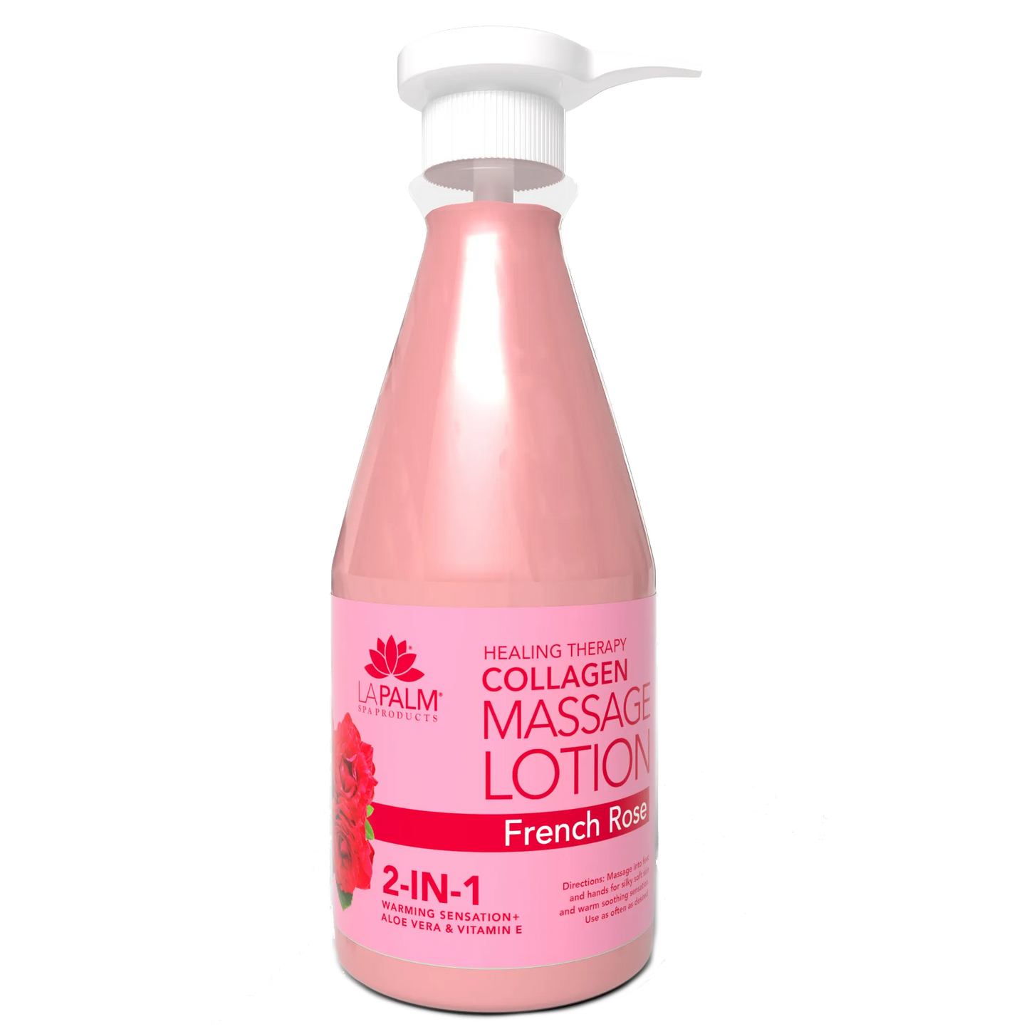 LaPalm Collagen Massage Lotion - French Rose (24 oz)