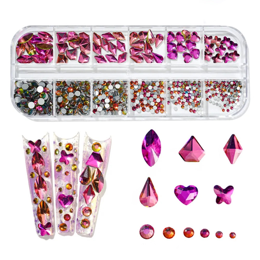 Rhinestone Small Case #1 (Magenta)