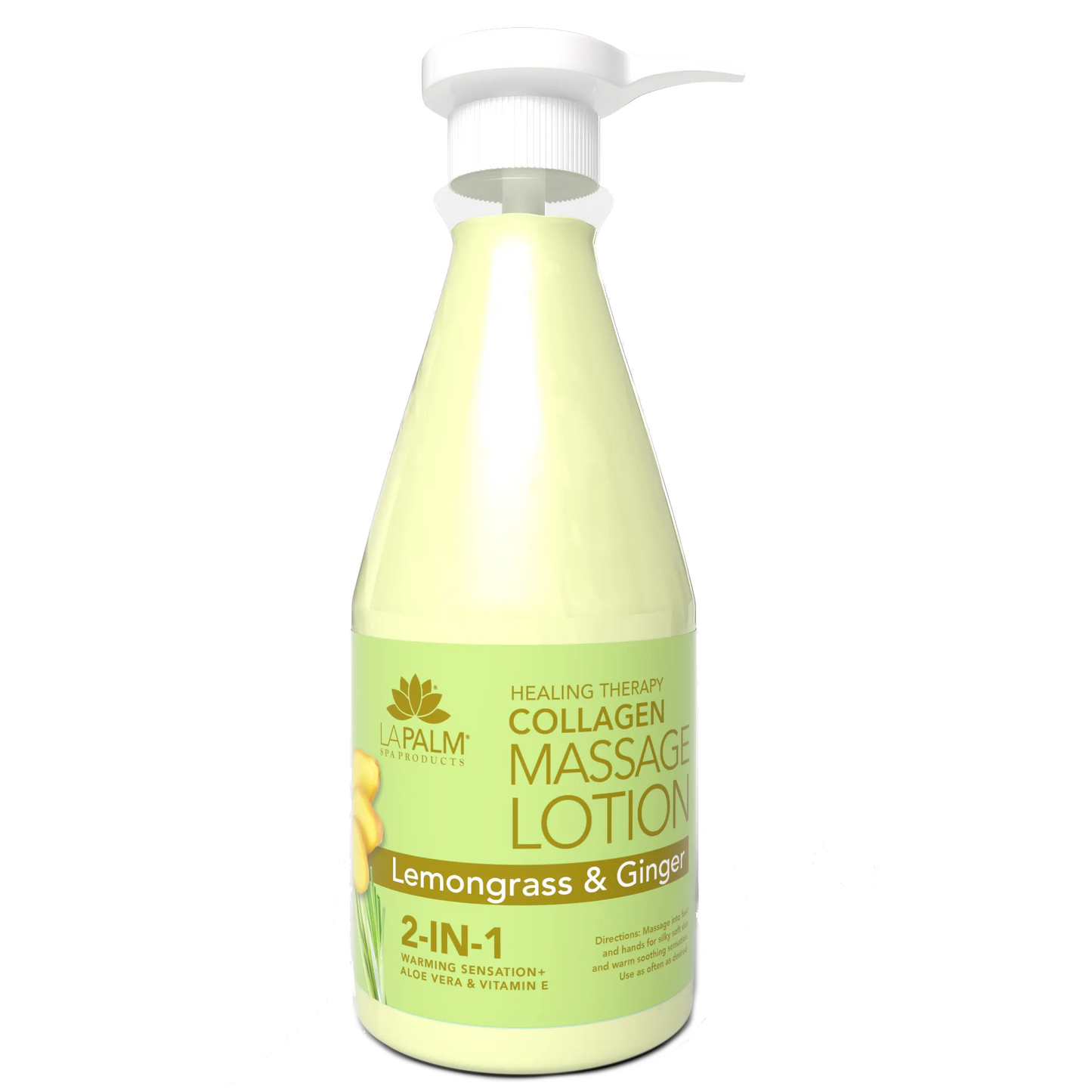 LaPalm Collagen Massage Lotion - Lemongrass & Ginger (24oz)