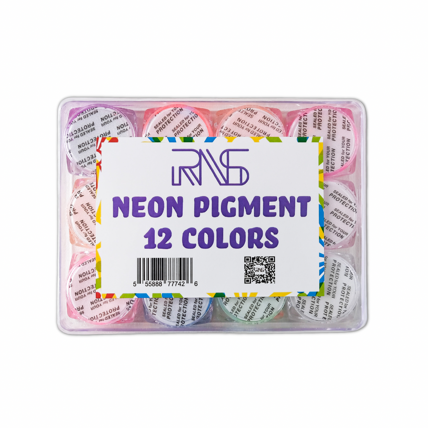RNS Neon Pigments 12 Colors Nail Art Effects