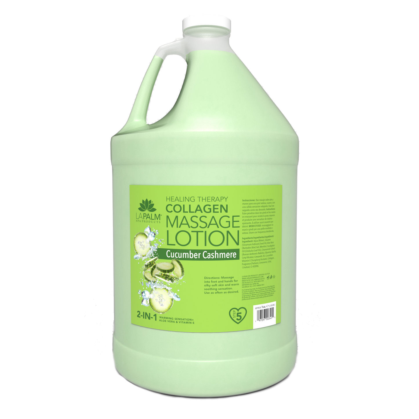 LaPalm Collagen Massage Lotion - Cucumber Cashmere (1 Gallon)