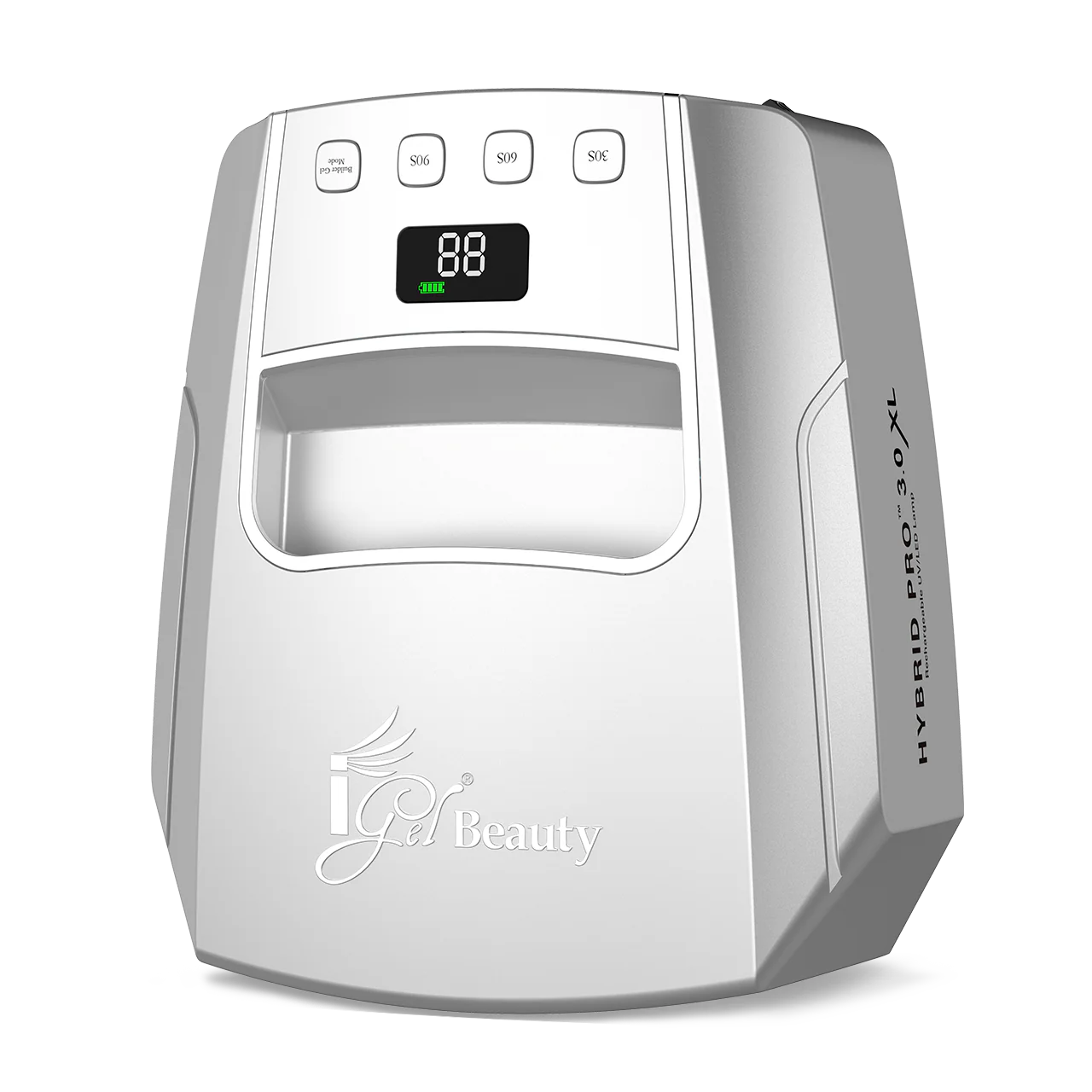 iGel Hybrid Pro 3.0 XL Wireless Rechargeable UV/LED Lamp (Silver)