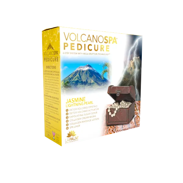 Volcano Spa: 6 Step Pedicure Kit - Jasmine (Lighting Pearl)
