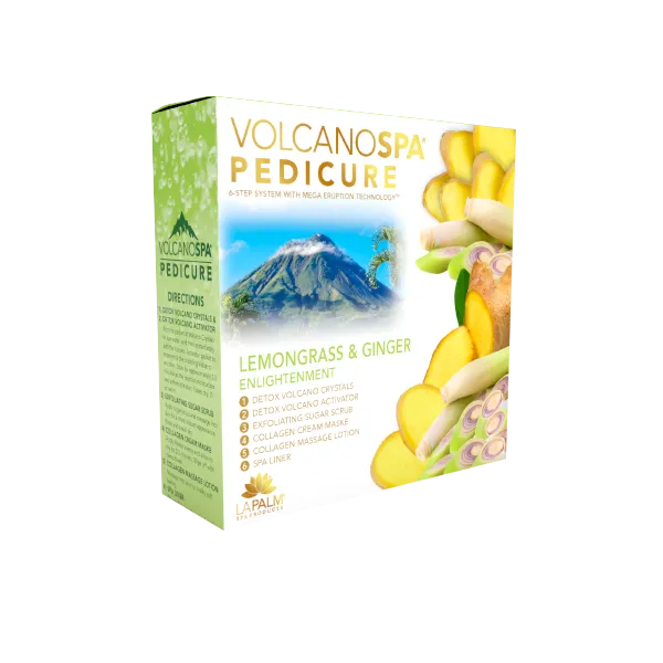 Volcano Spa: 6 Step Pedicure Kit - Lemongrass & Ginger