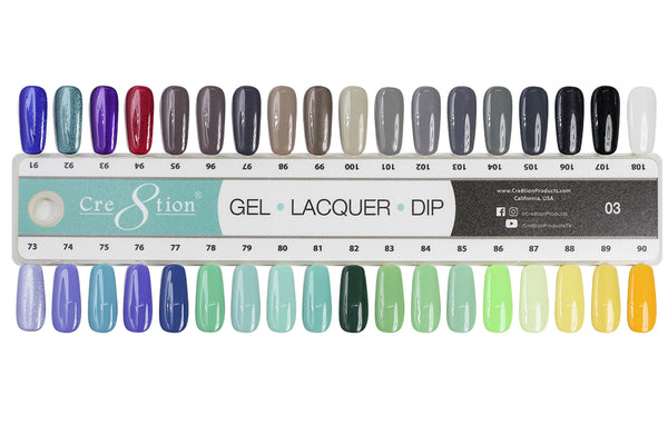 Cre8tion Trio Color Acrylic Dipping & Gel Polish Color #73 - 108