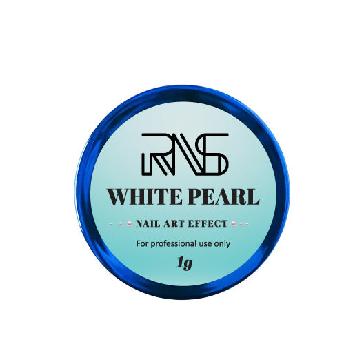 RNS White Pearl Nail Art Effect